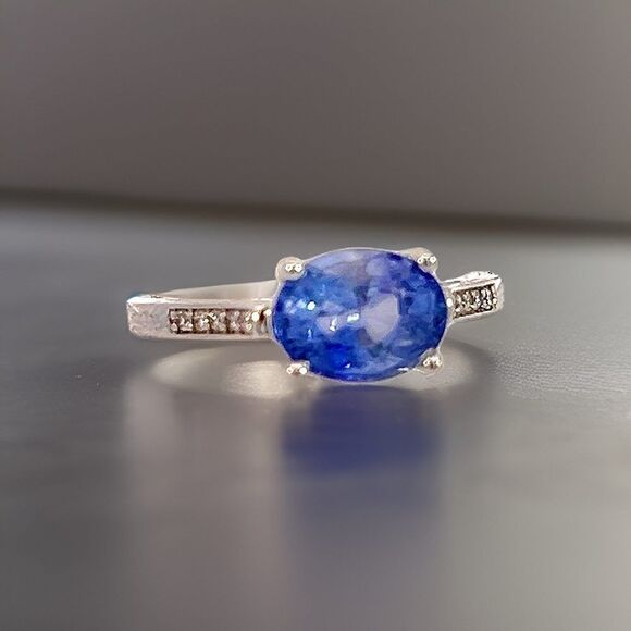 Natural Sapphire Diamond Ring 6.5 14k W Gold 2.36 TCW Certified $3,950 310592 - Picture 11 of 16